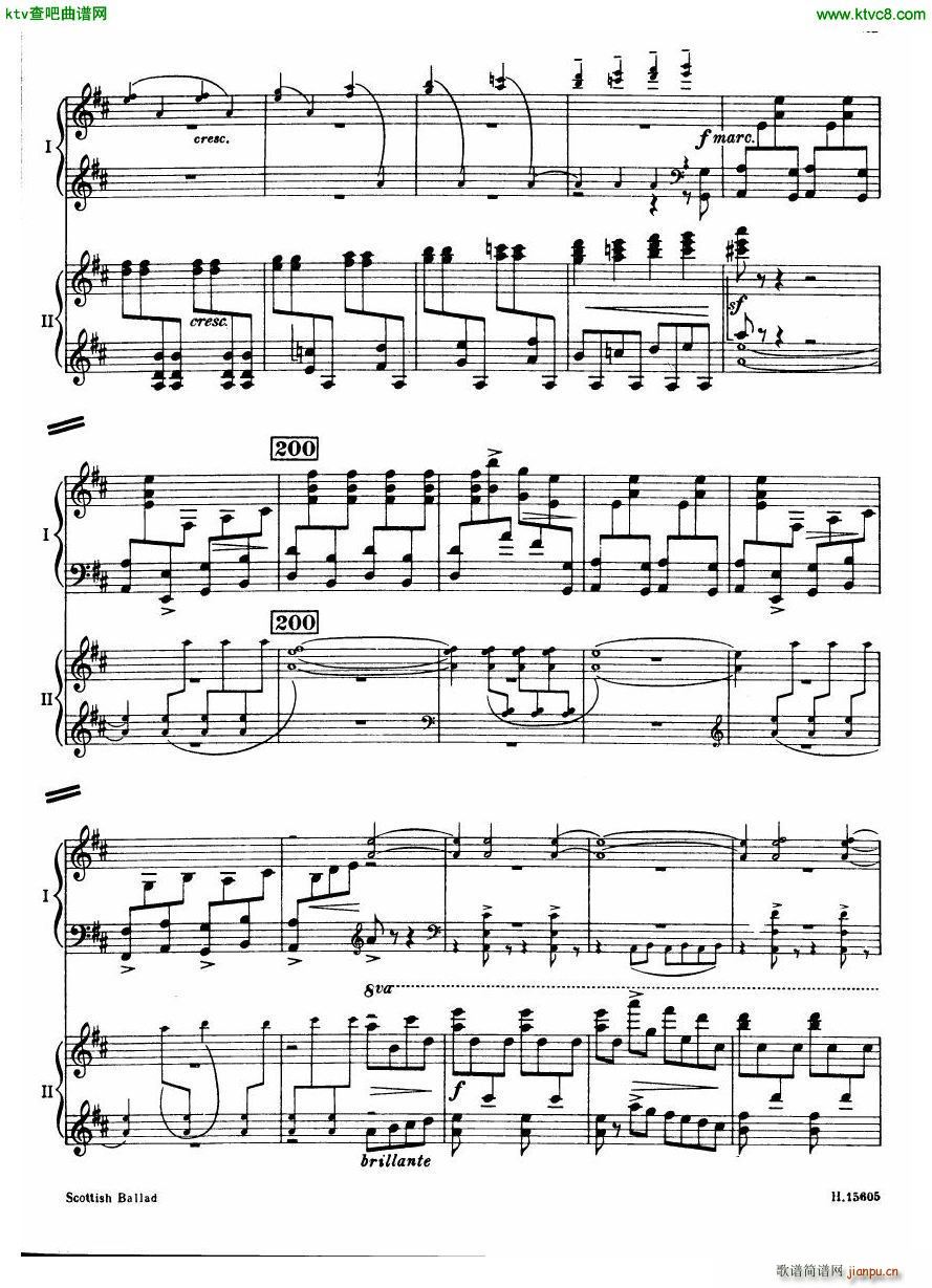 Britten Scottish Ballad op 26 arr for 2 pianos()22