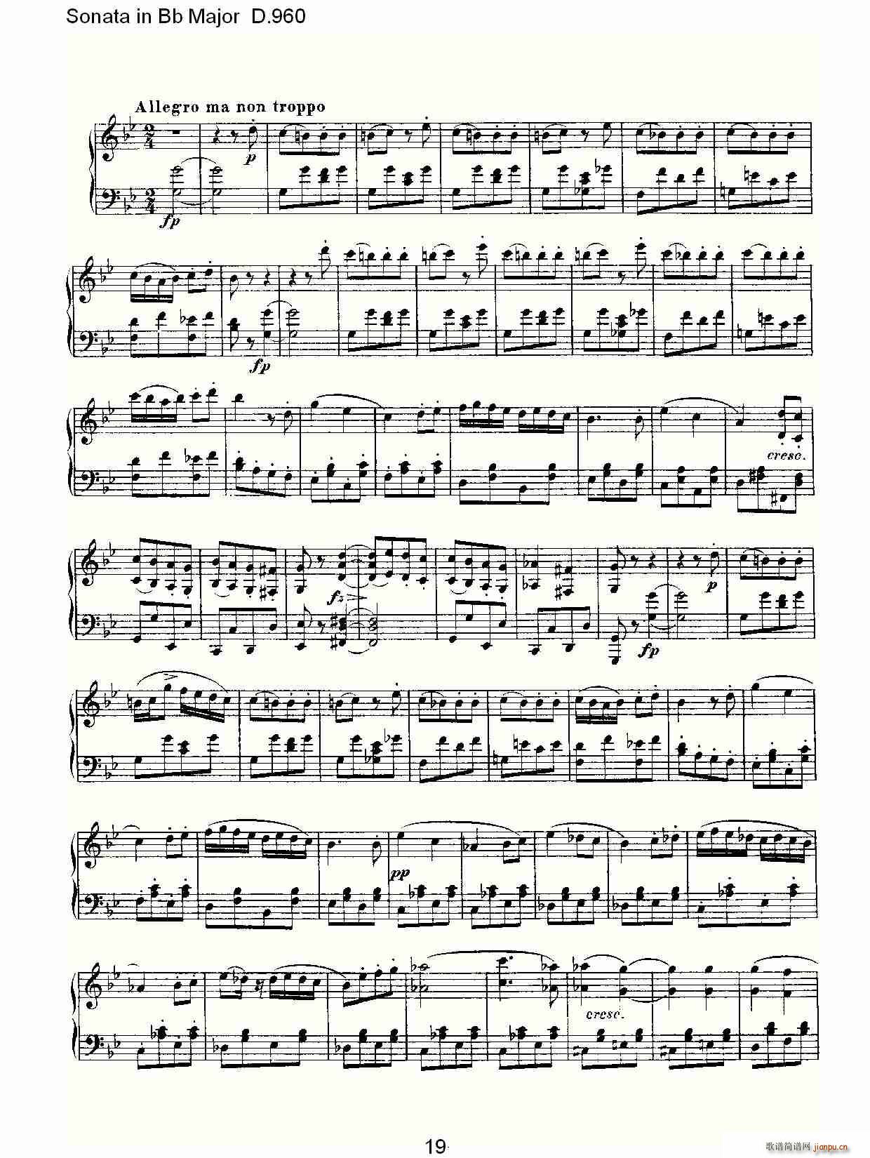 Sonata in Bb Major D.960(ʮּ)19