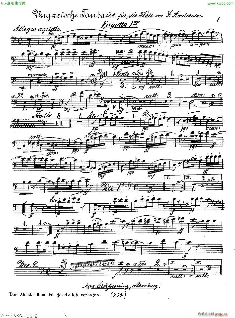 Andersen op 2 Ungarische Fantasie orch parts()36