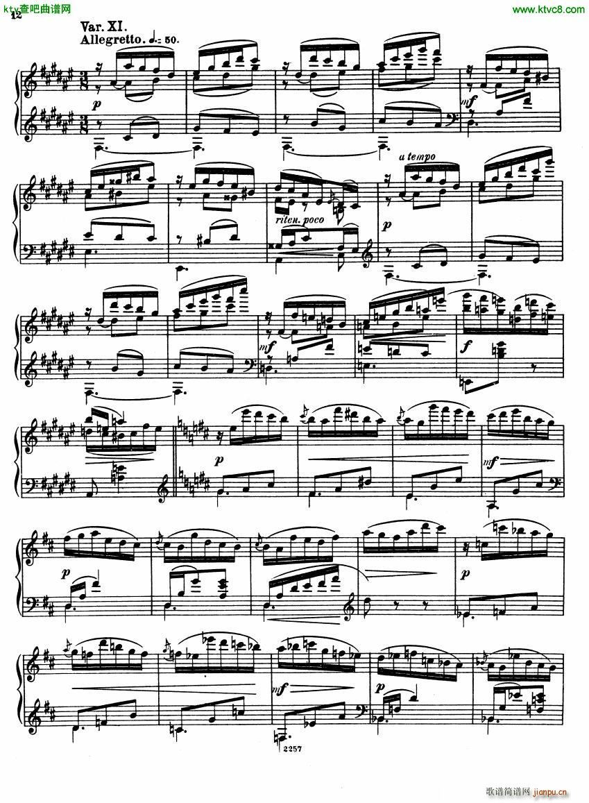 Glazunov Theme et Variations Op 72()12