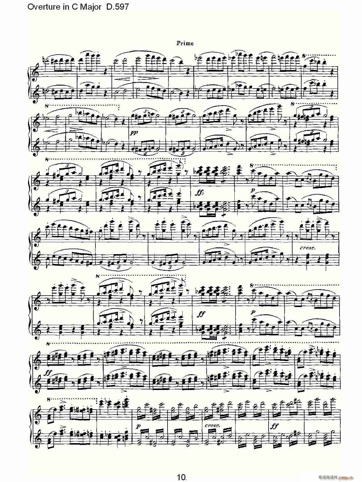 Overture in C Major D.597(ʮּ)10
