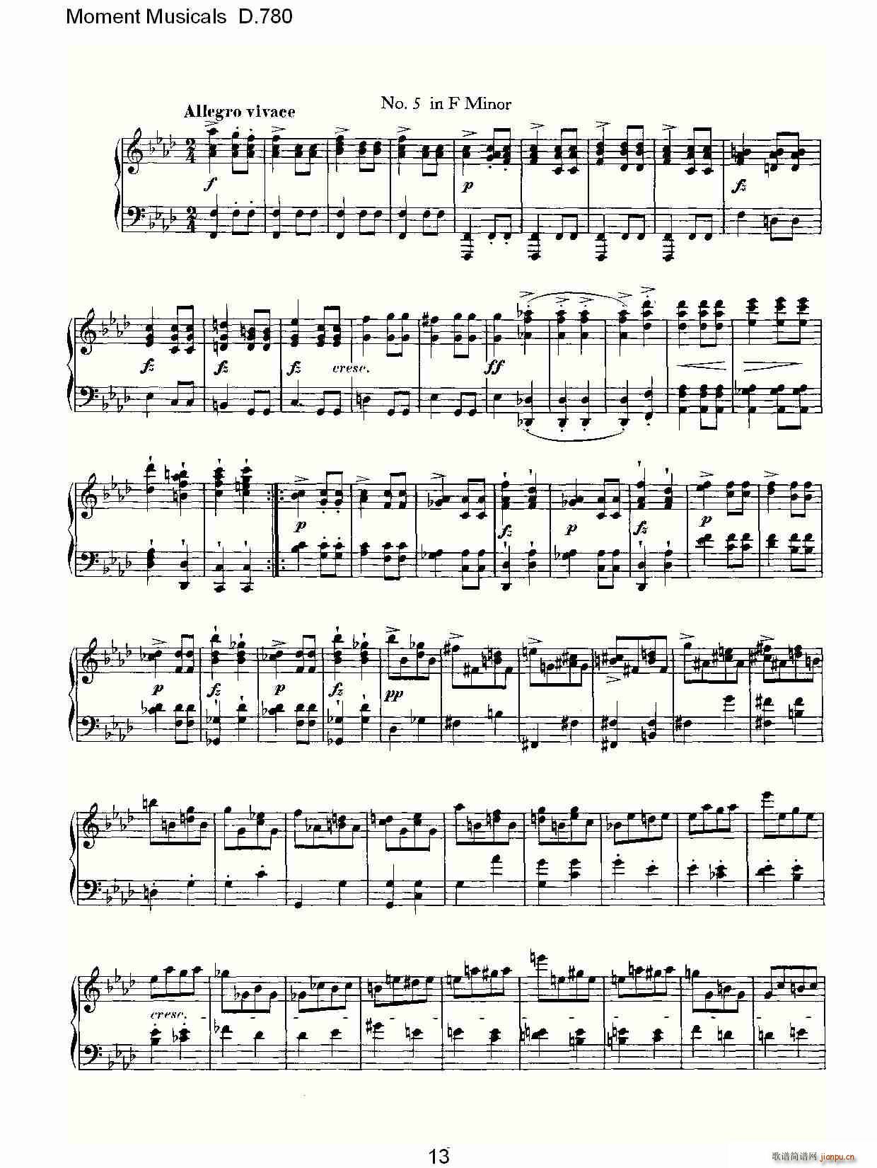 Moment Musicals D.780(ʮּ)13