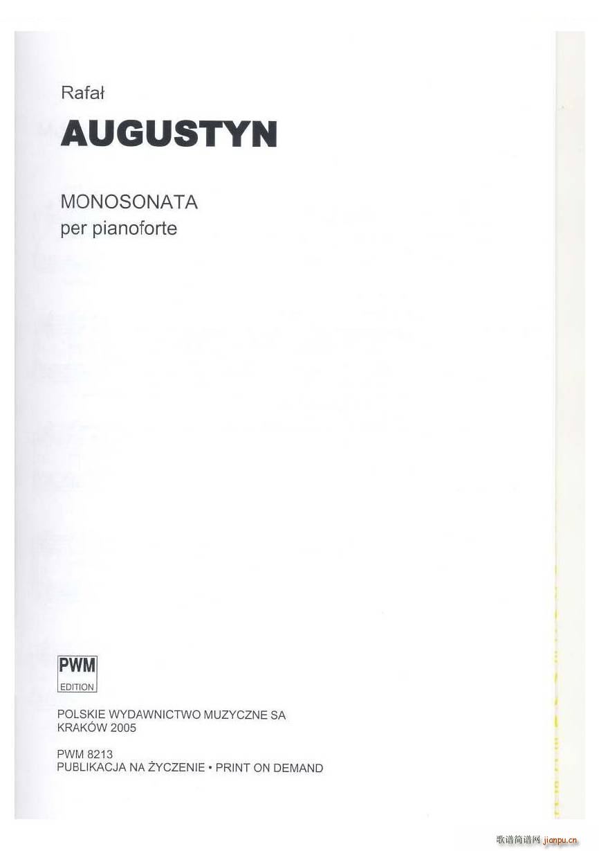 Augustyn Rafal Monosonata Monosonata(ʮּ)1