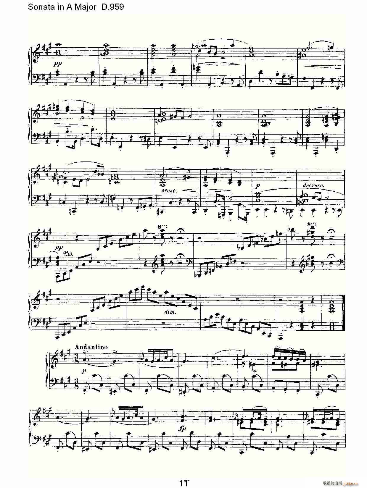 Sonata in A Major D.959(ʮּ)11