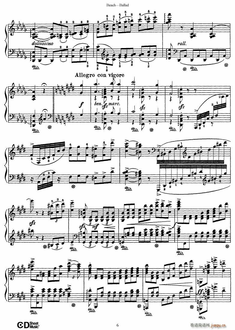 Beach Ballad in D flat major()6