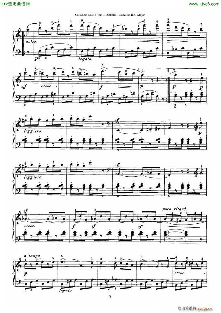Diabelli Sonatinas Op 151 No 1 4 23P()22