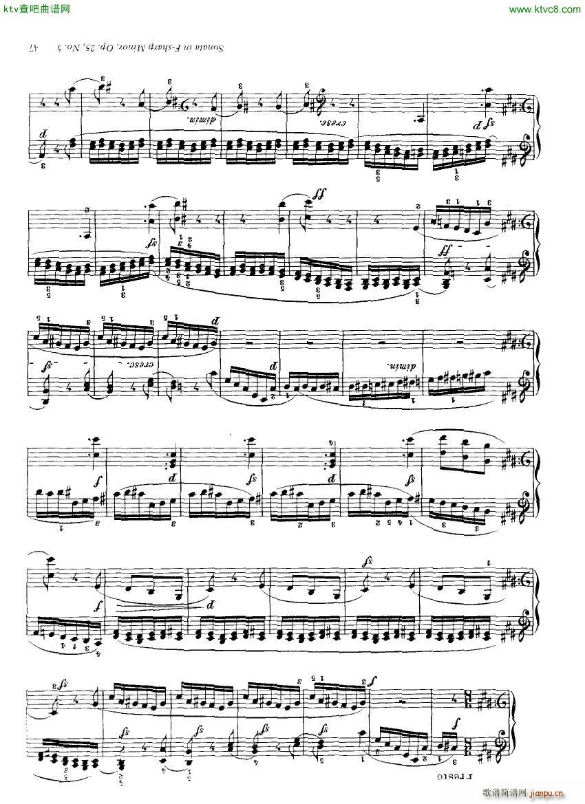 Clementi 25 5 Sonata Fsharp minor()15