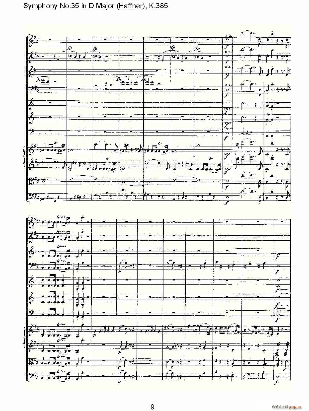 Symphony No.35 in D Major, K.385(ʮּ)9