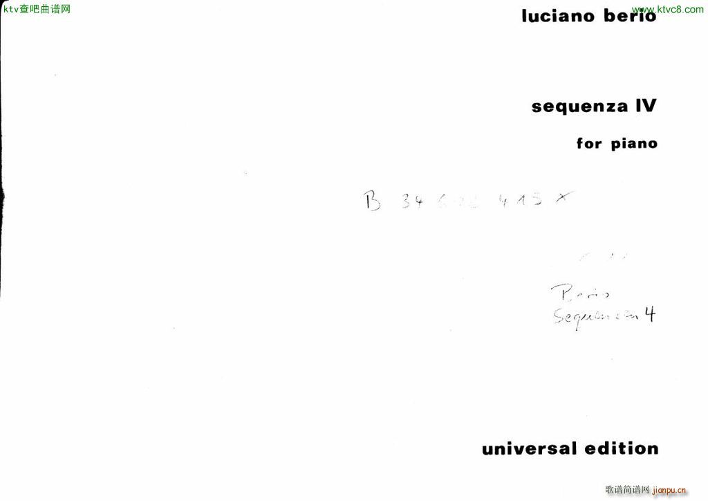 Berio Sequenza IV()1