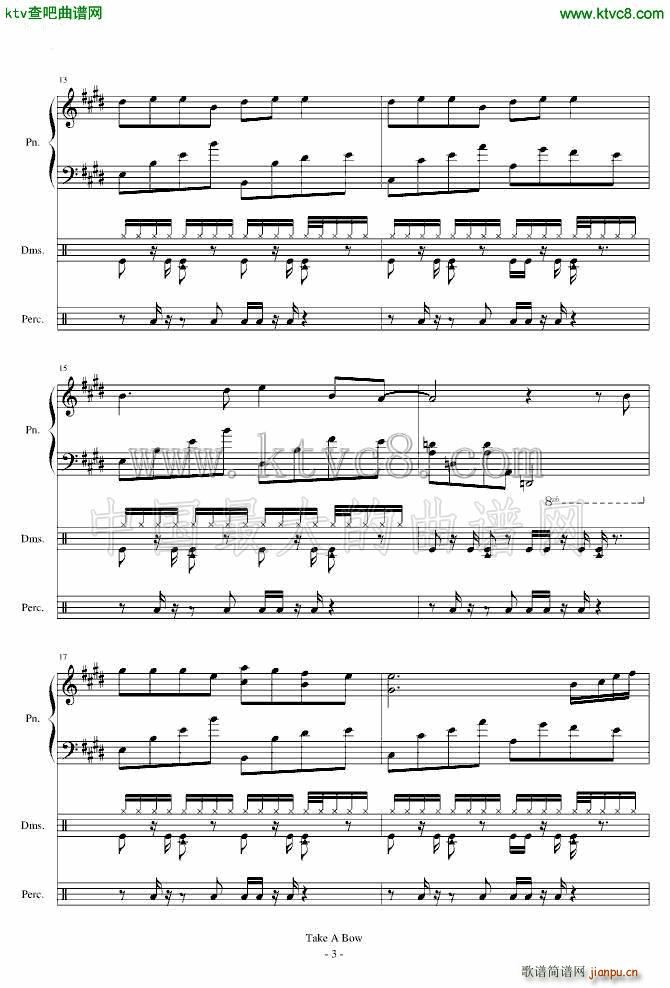 Take a Bow Piano Drums()3