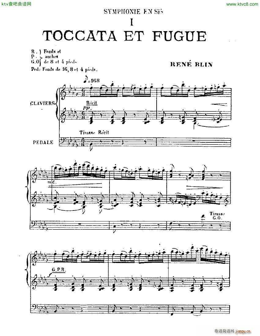 Blin Rene Symphonie mvt 1 solo organ()1