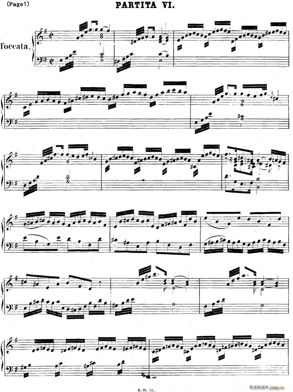 6׵¹ No 6 eС ͺ Partita e Minor BWV 830(ʮּ)1