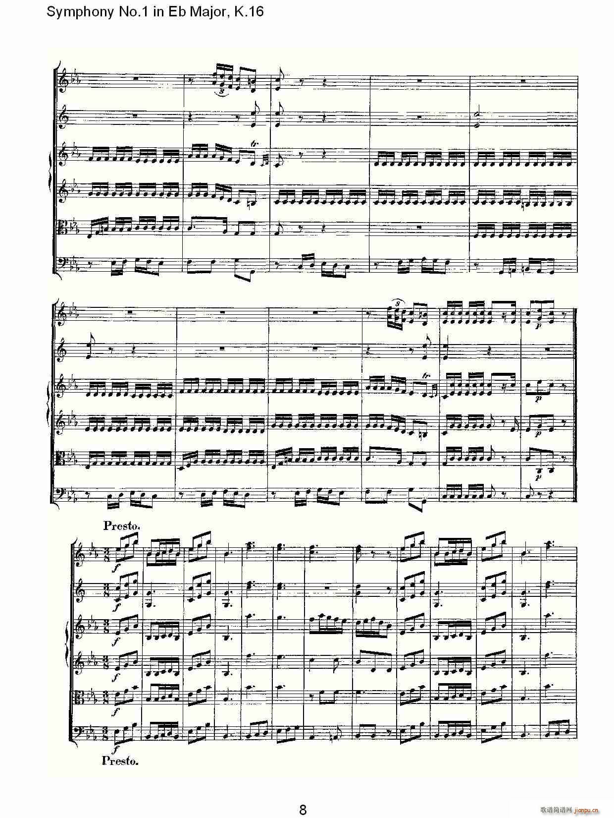 Symphony No.1 in Eb MajorK.16(ʮּ)8