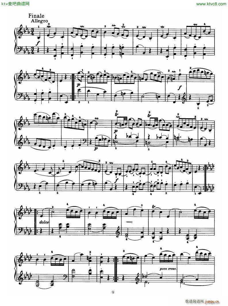 Haydn Piano Sonata No 38 In Eb()9