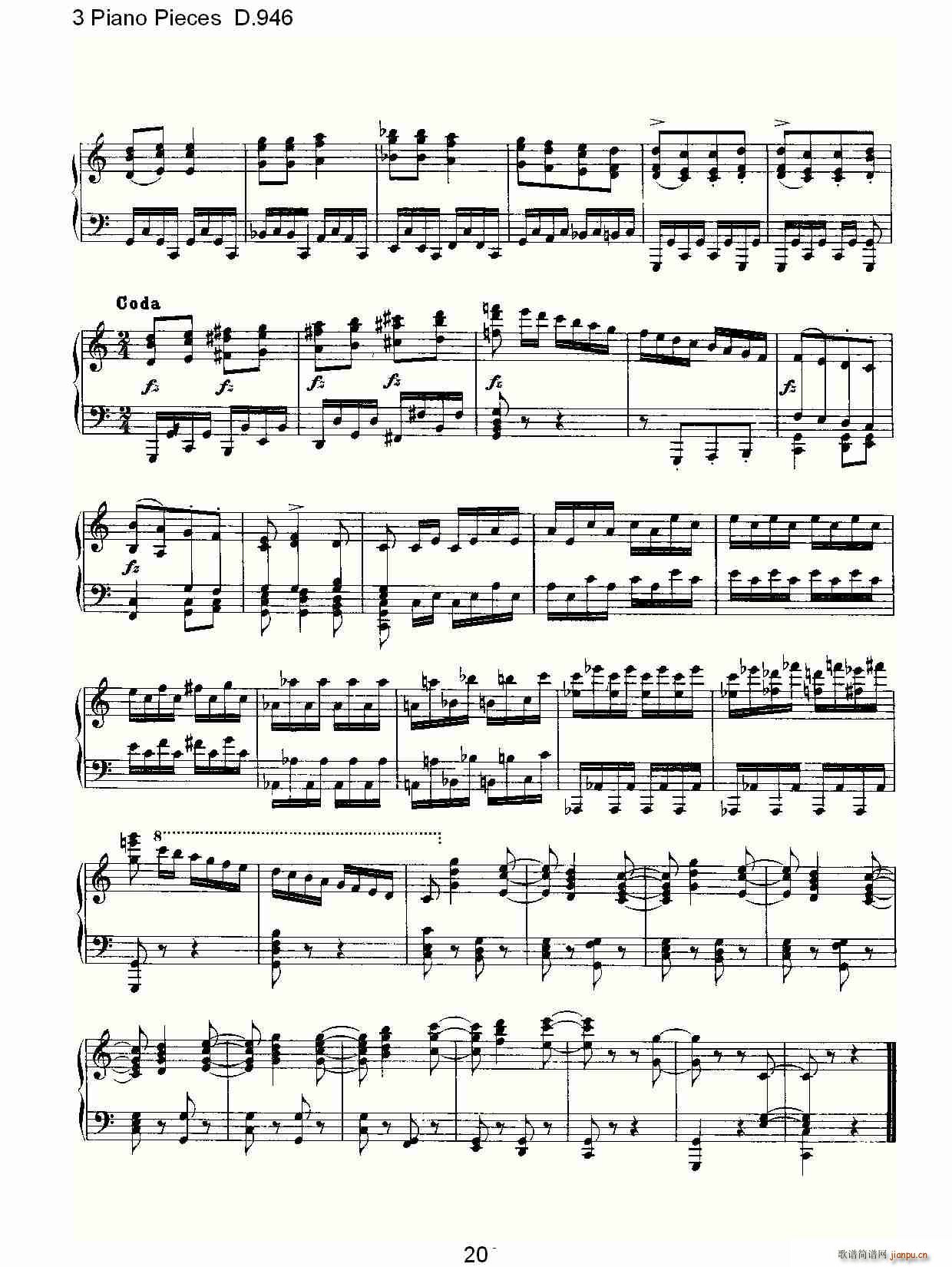 3 Piano Pieces D.946()20
