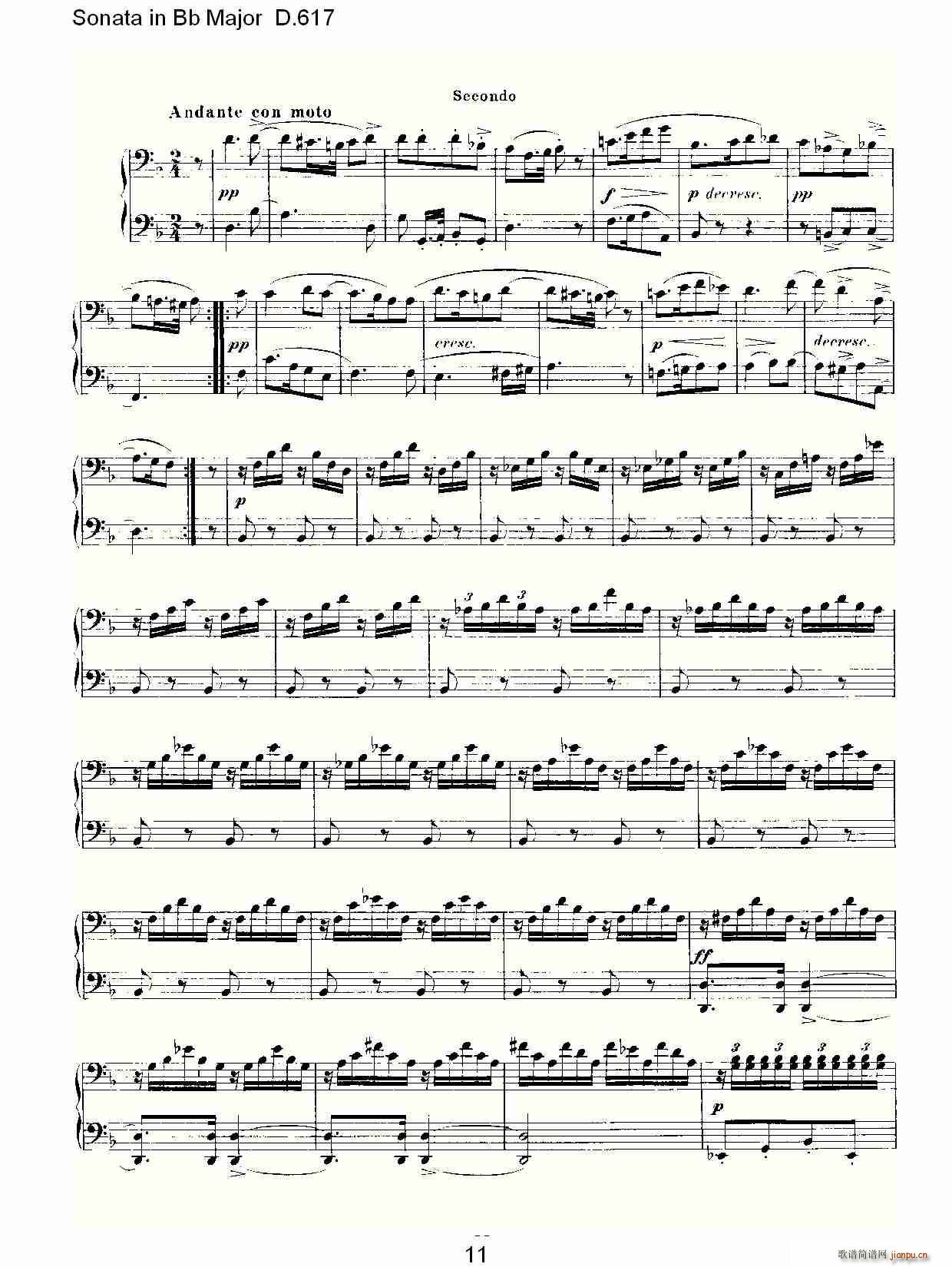 Sonata in Bb Major D.617(ʮּ)11