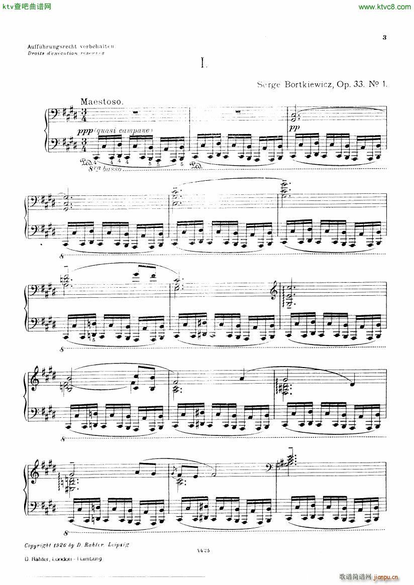 Bortkiewicz 10 Preludes Op 33()3