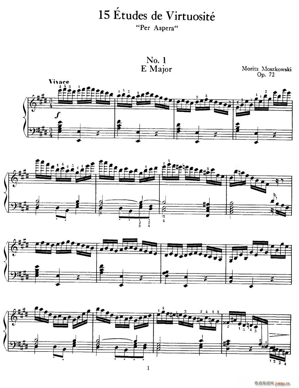 15 Etudes de Virtuosit Op 72 No 1 ʮ׸ϰ֮һ()1