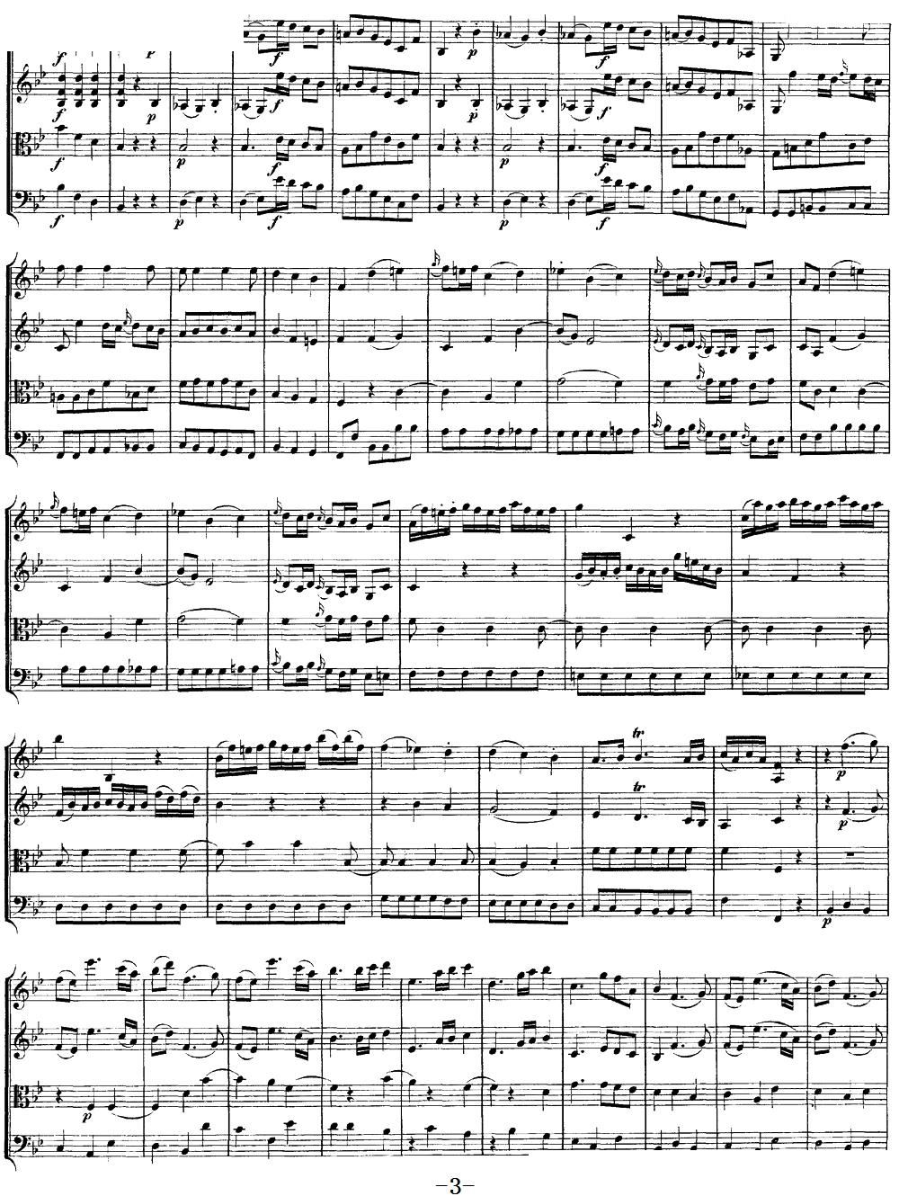 Mozart Quartet No 12 in Bb Major K 172()3