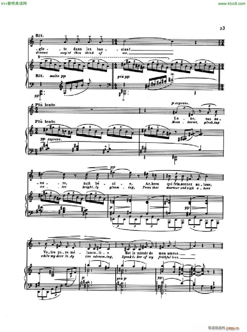Debussy Pomes de Baudelaire 3 Le Jet d Eau()8