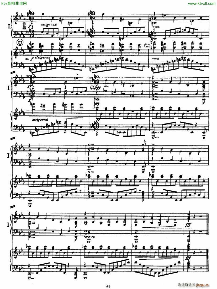 Bruckner Symphony No 4 4 hands arr ()43