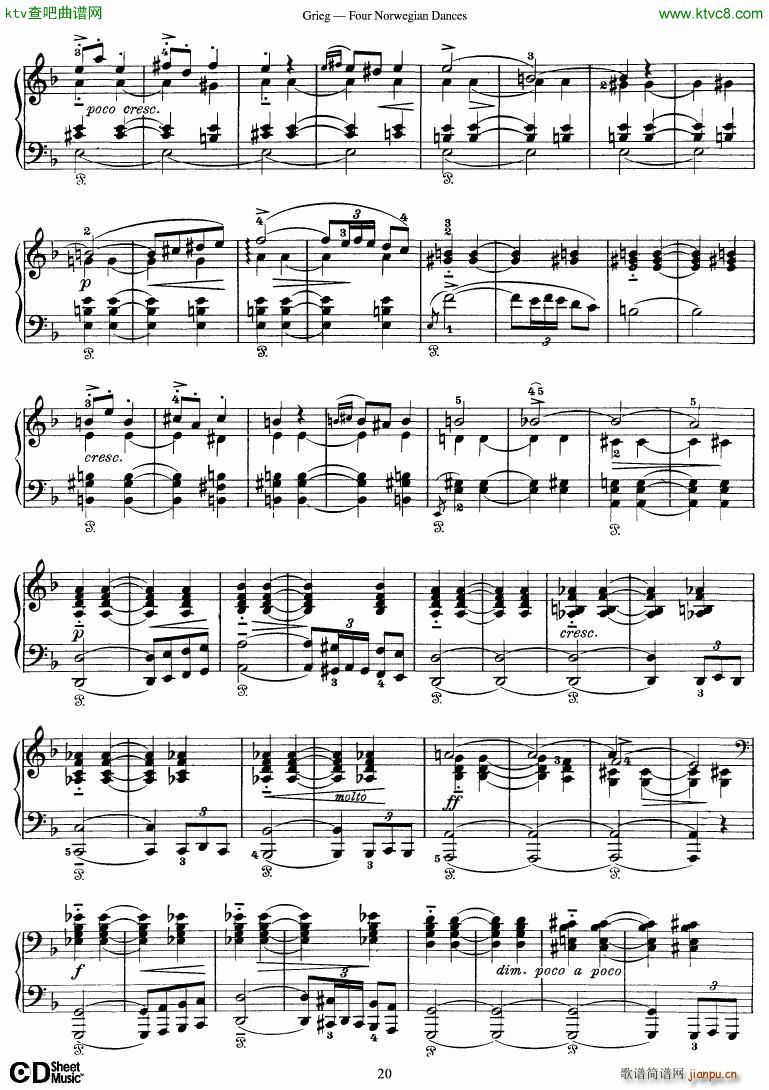 Grieg Four Norwegian Dances()20
