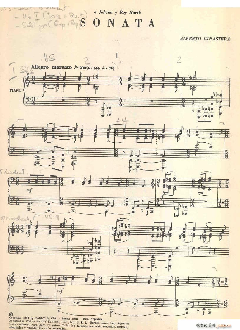 Ginastera Sonata No 1 Sonata No 1(ʮּ)1