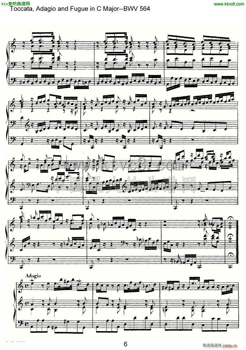 Toccata Adagio and Fugue in C Major BWV 564 ܷ(ʮּ)6