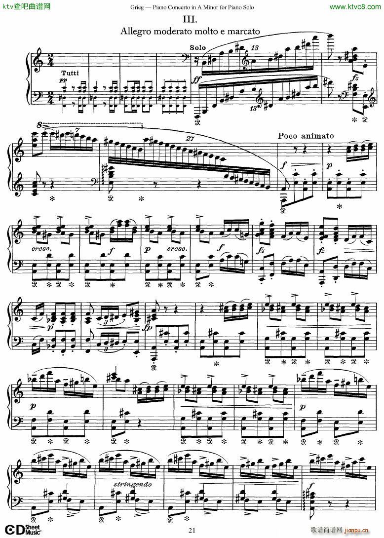 Grieg Piano Concerto solo arr 2 byGrieg()21