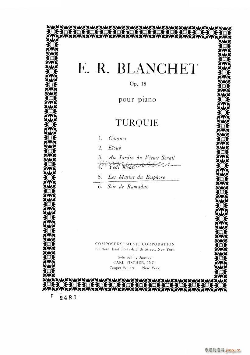 Blanchet Op 18 Turquie Op 18 Turquie(ʮּ)24