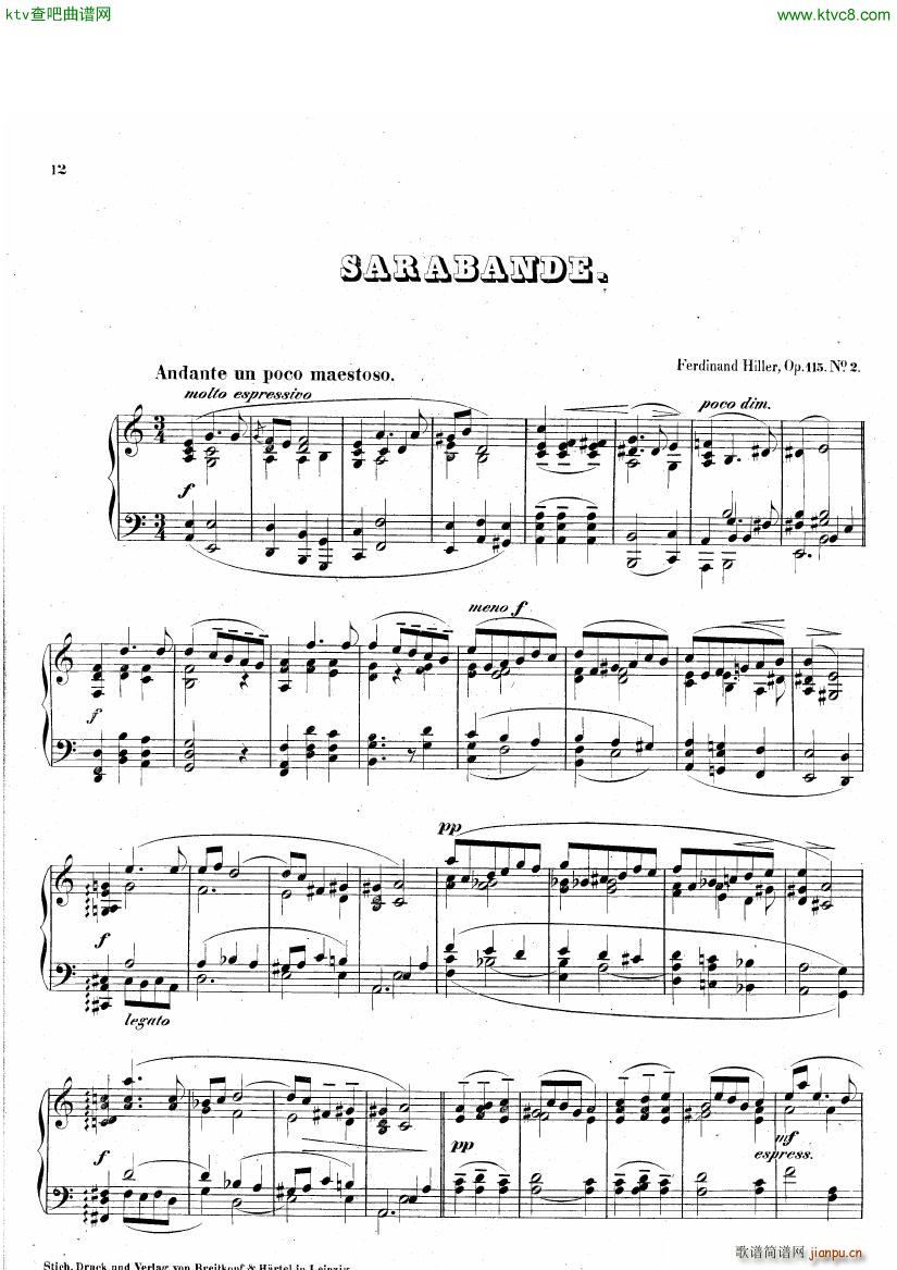 hiller 115 gavotte sarabande courante()10