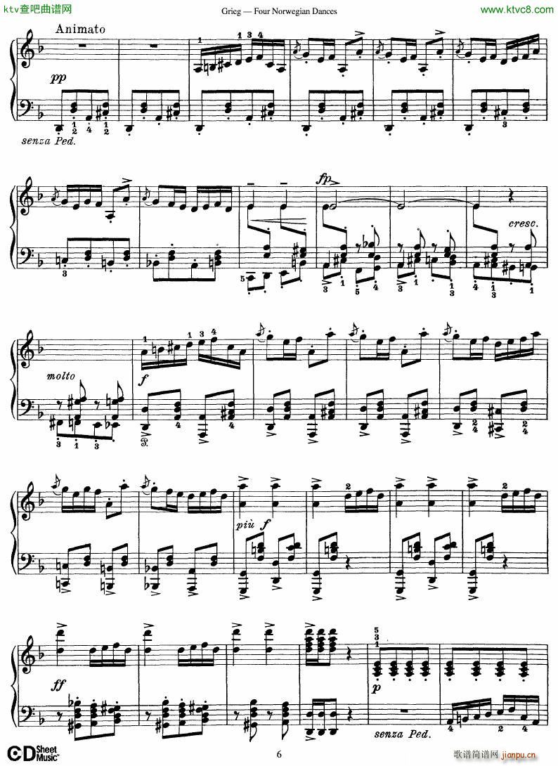 Grieg Four Norwegian Dances()6