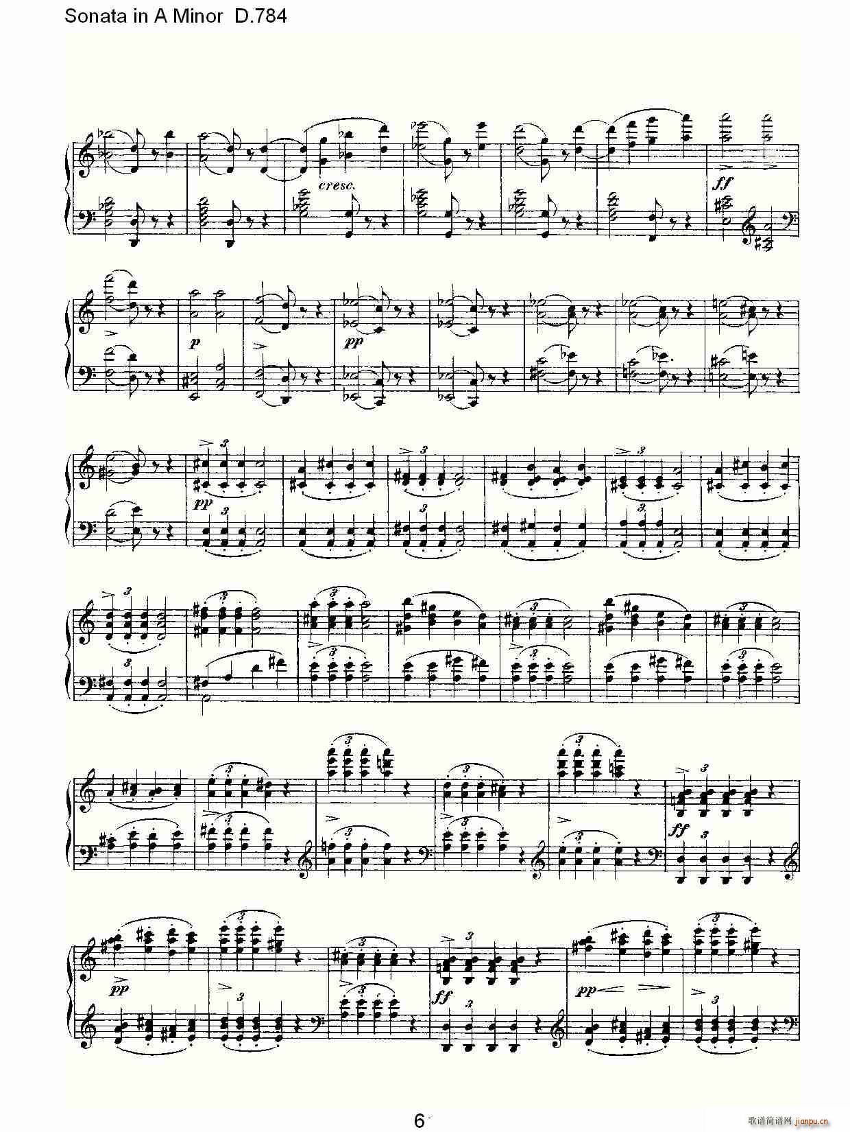 Sonata in A Minor D.784(ʮּ)6
