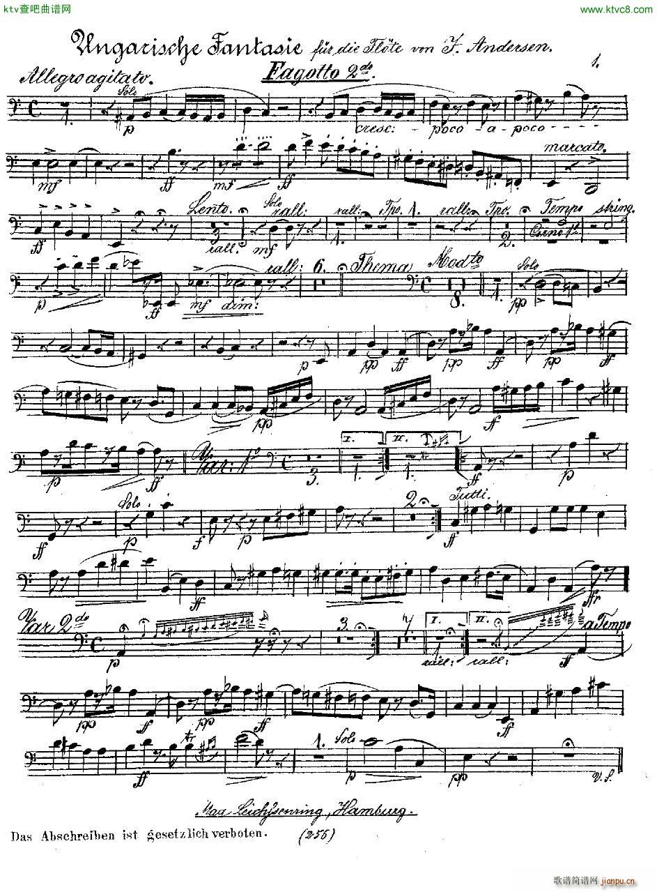 Andersen op 2 Ungarische Fantasie orch parts()39