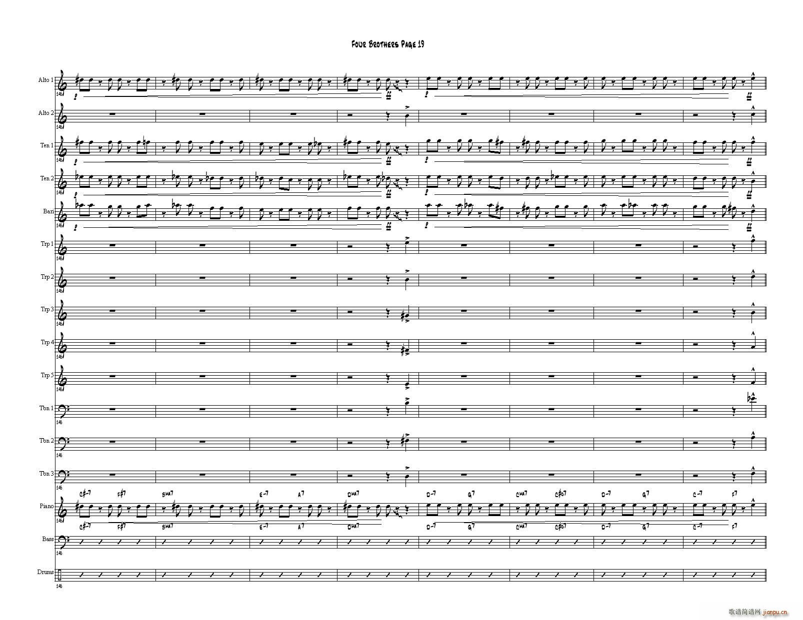 Four Brothers Big Band score()19