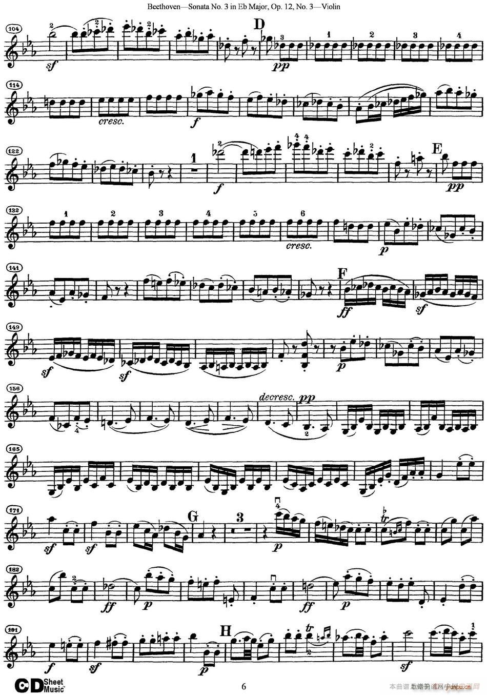 Violin Sonata No 3 in Eb Major Op 12 No 3(ʮּ)6