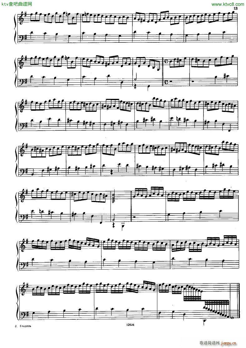 H ndel 1 Suiten for Piano Book 2()11