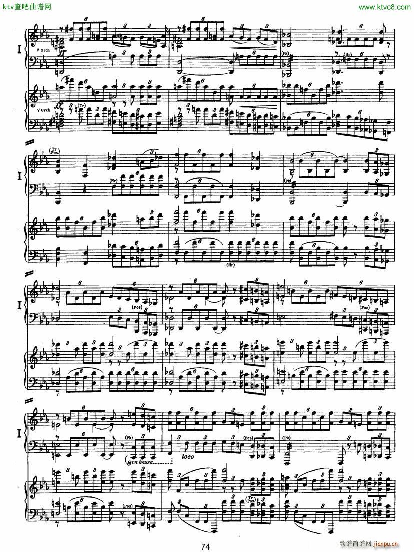 Bruckner Symphony No 4 4 hands arr ()23