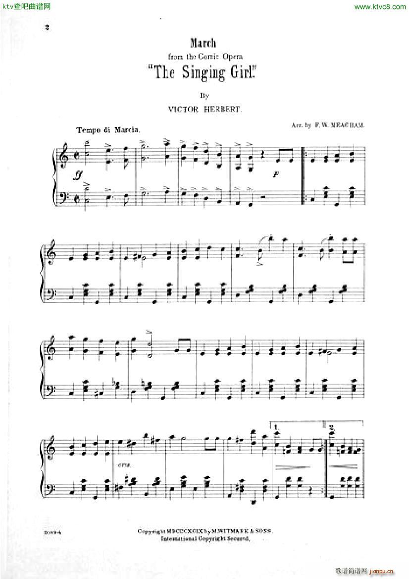 Victor Herbert The Singing Girl 2 Waltzes()1