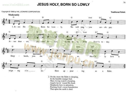 103.JESUS HOLY,BORN SO LOWLY简谱
