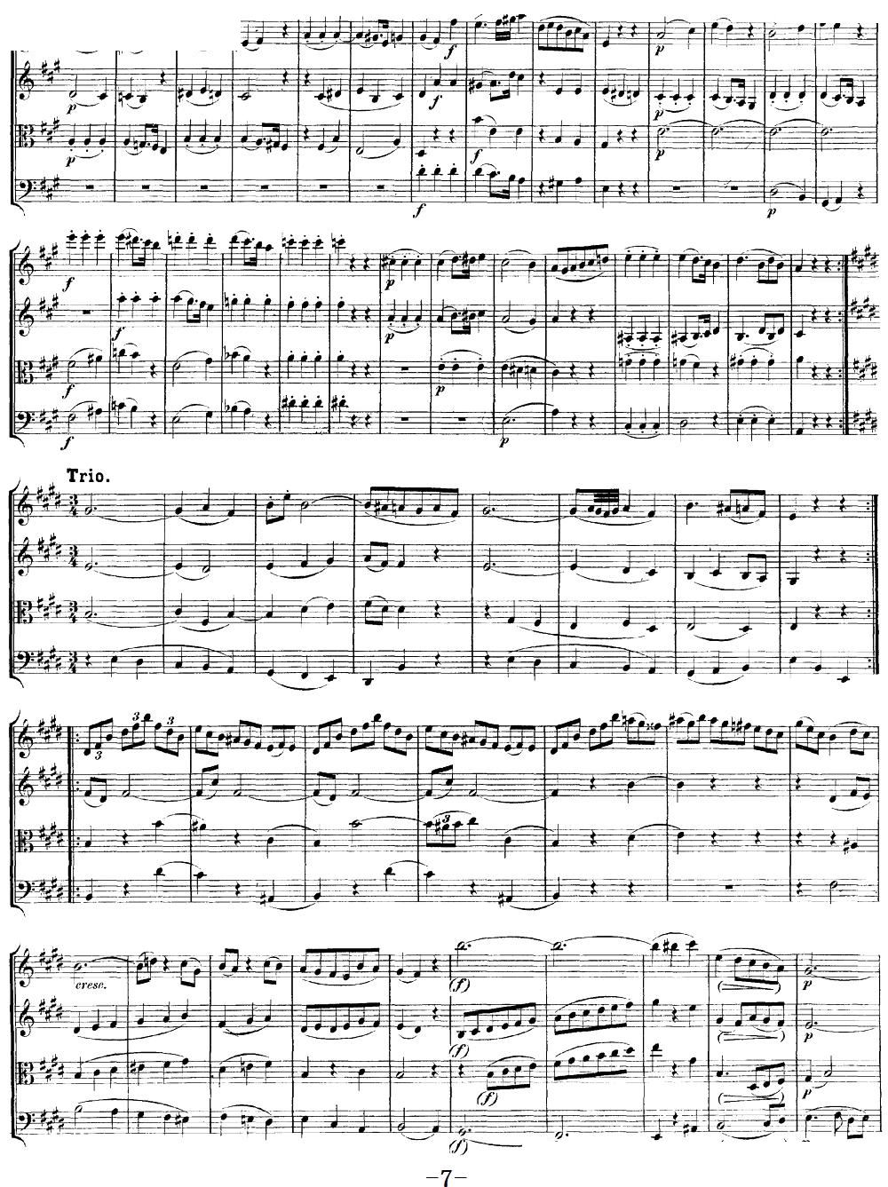 Mozart Quartet No 18 in A Major K 464()7