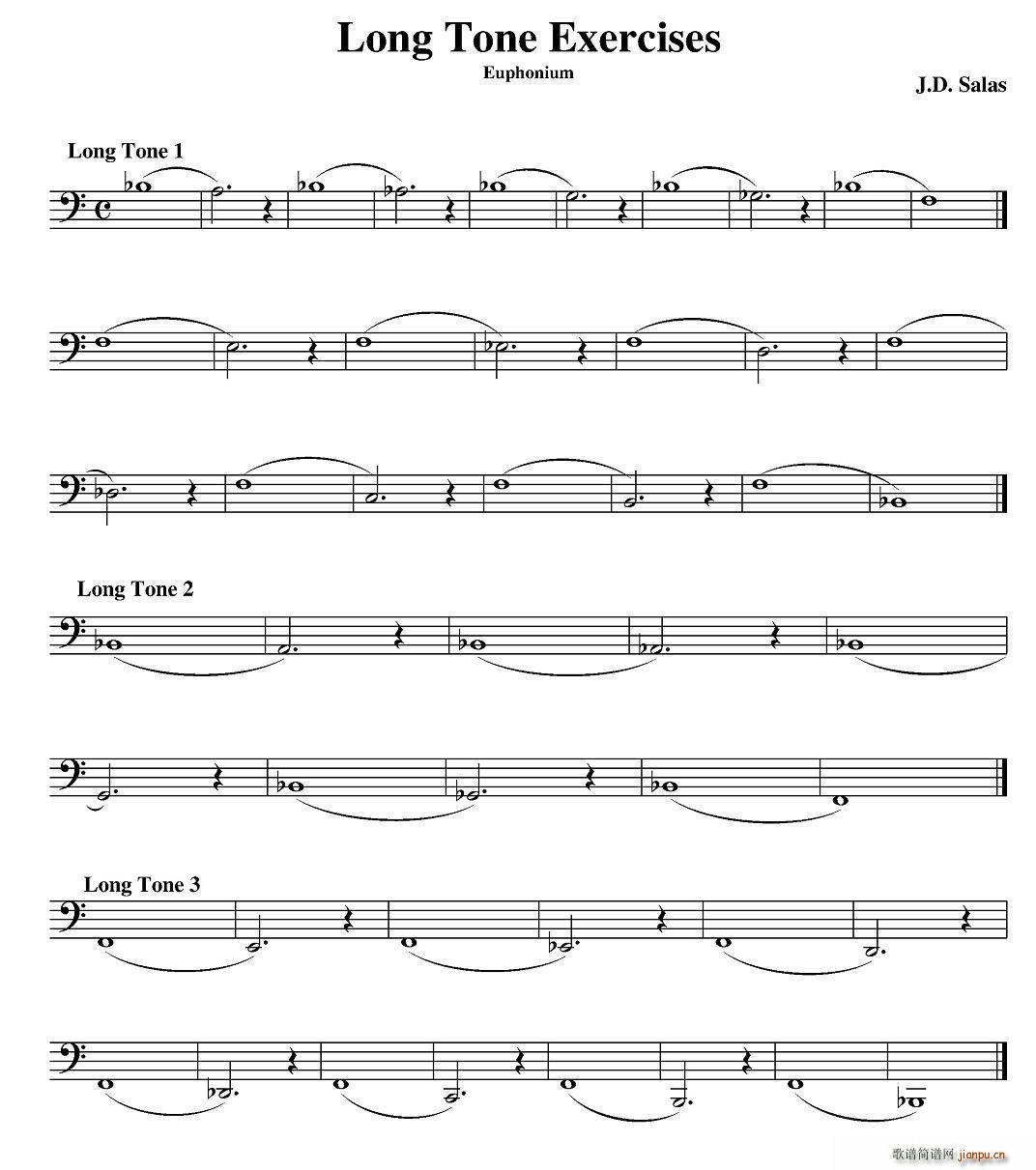 Long Tone Exercises Euphonium ϰ̲ѡ(ʮּ)1