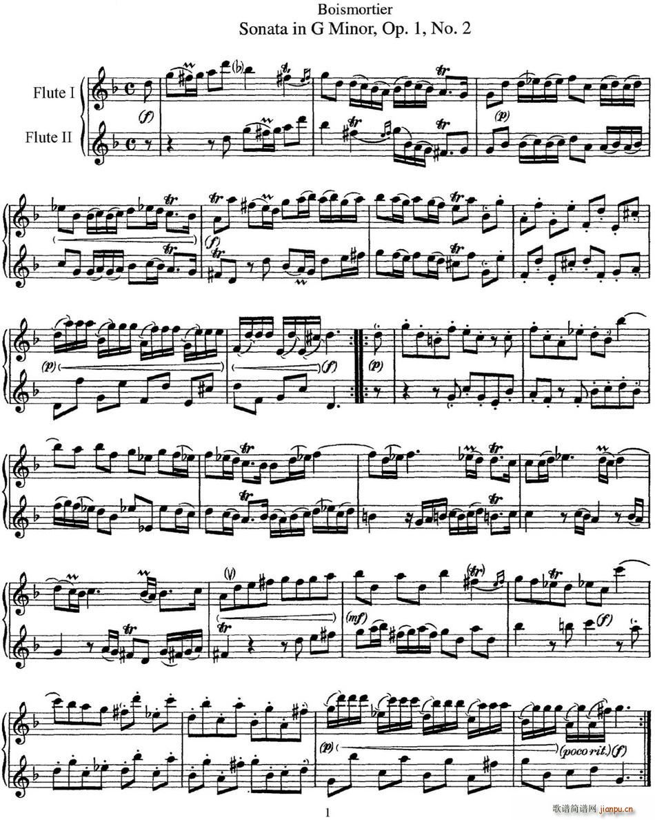 G˫Ʒ1֮2 Sonata in G Major Op 1No 2 ()1