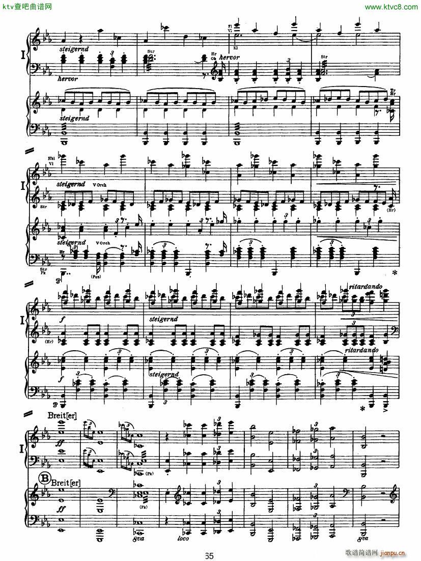Bruckner Symphony No 4 4 hands arr ()14