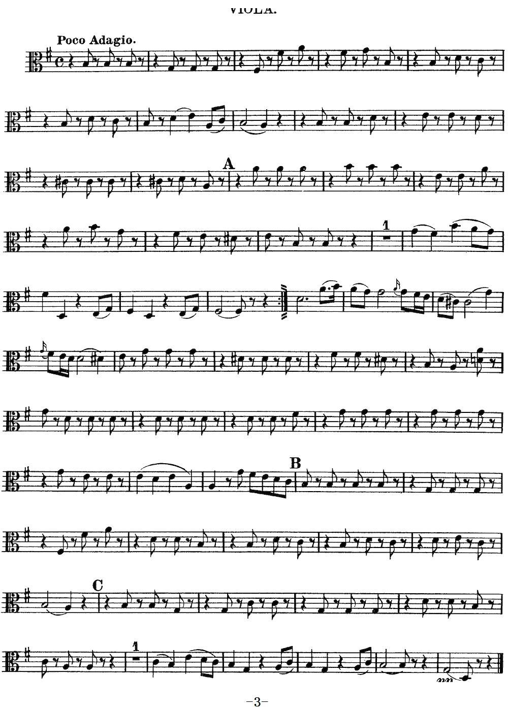Mozart Quartet No 10 in C Major K 170 Viola(ʮּ)3