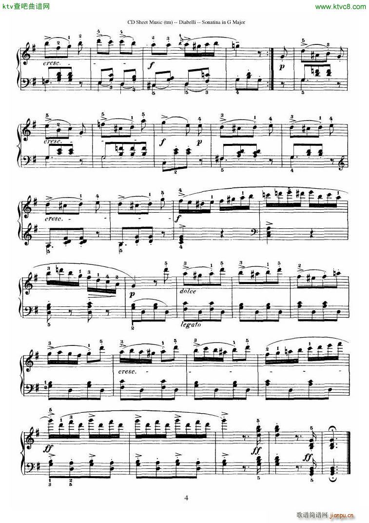 Diabelli Sonatinas Op 168 No 1 7 34P()8