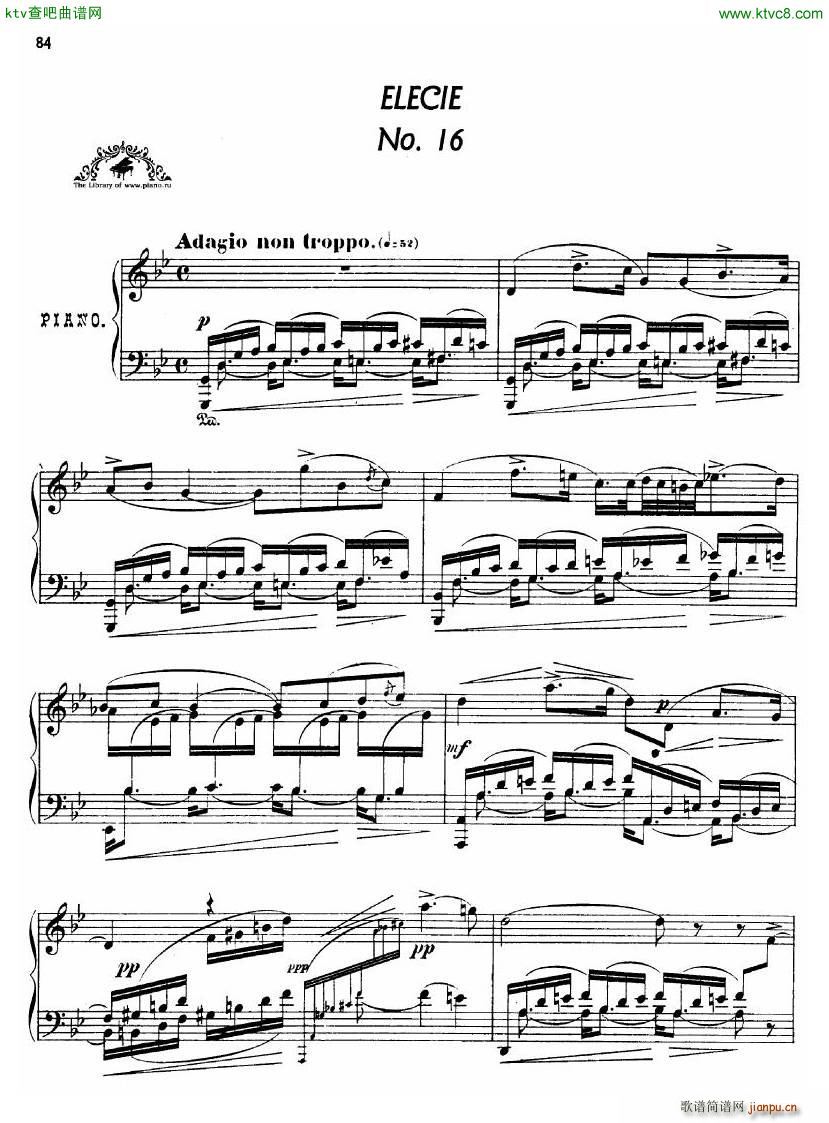 Arensky op 36 no 16 Elegie()1
