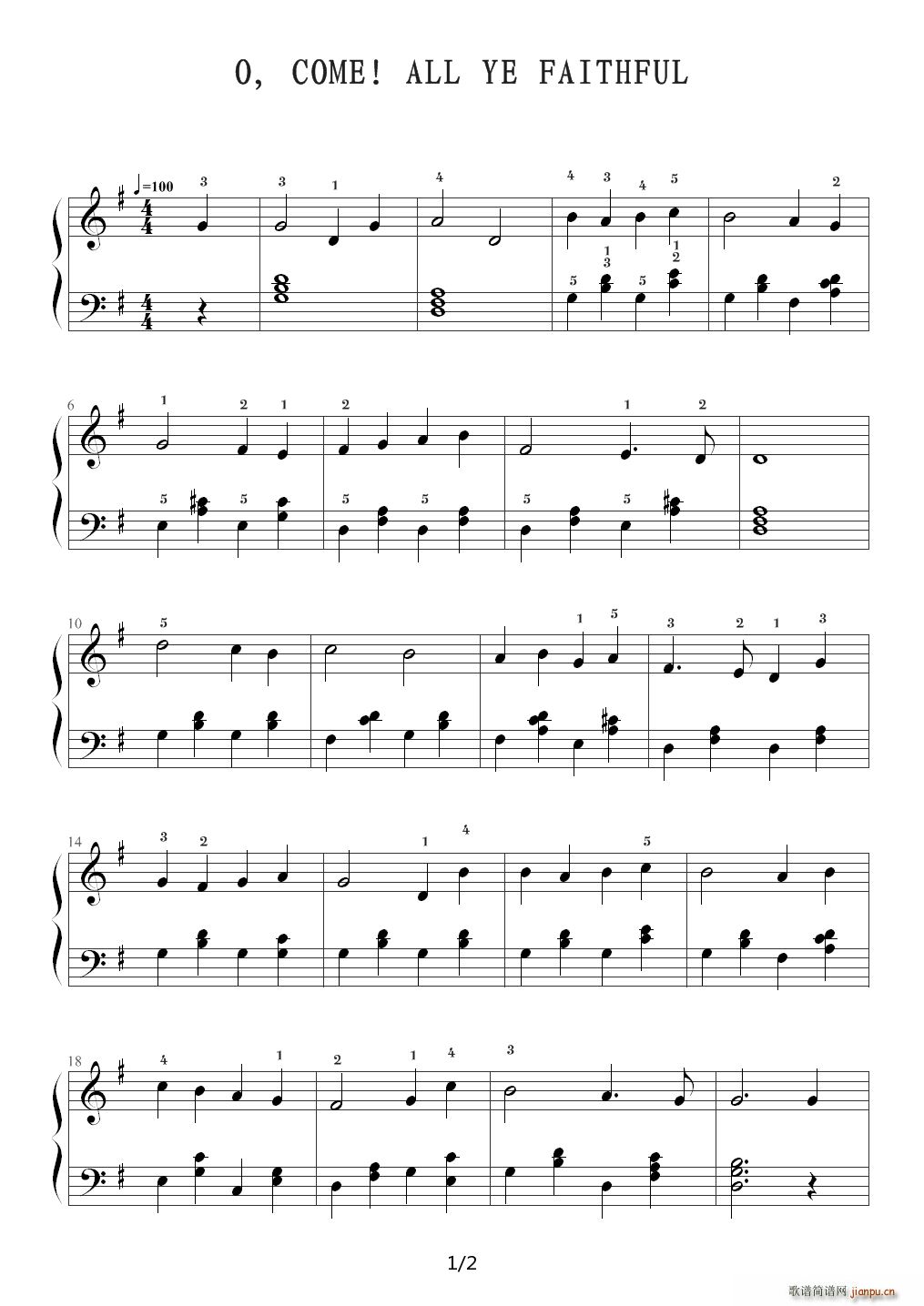 O COME ALL YE FAITHFUL()1