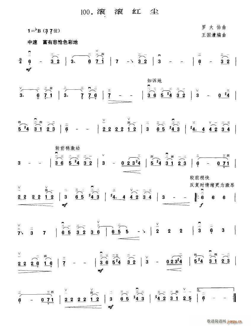 滚滚红尘(王国潼编曲)