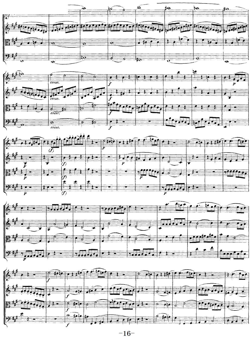 Mozart Quartet No 18 in A Major K 464()16